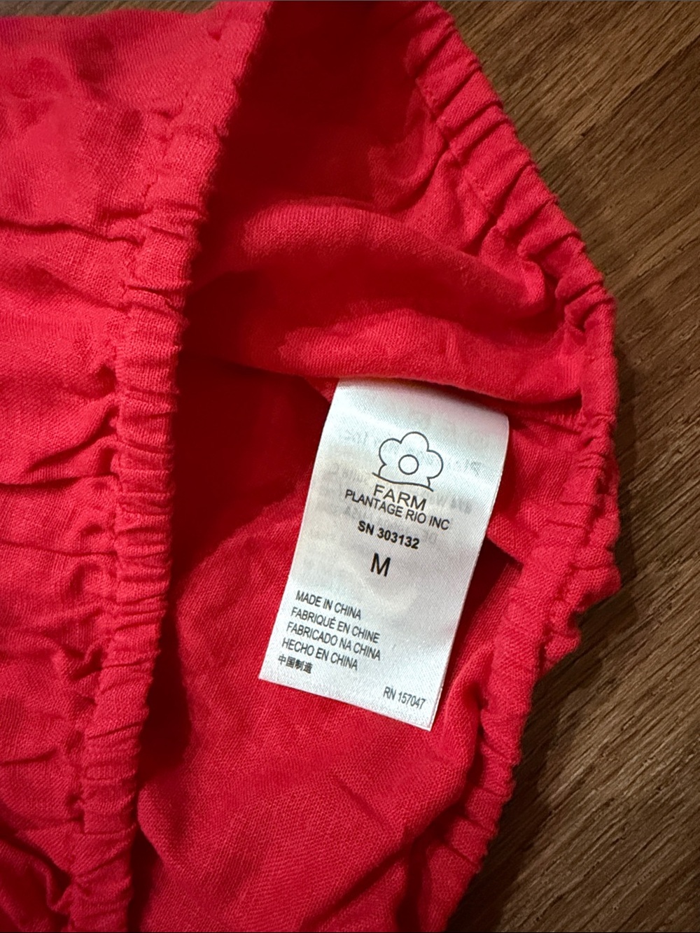 Farm Rio Red One Shoulder Crop Top - Picture 5 of 7
